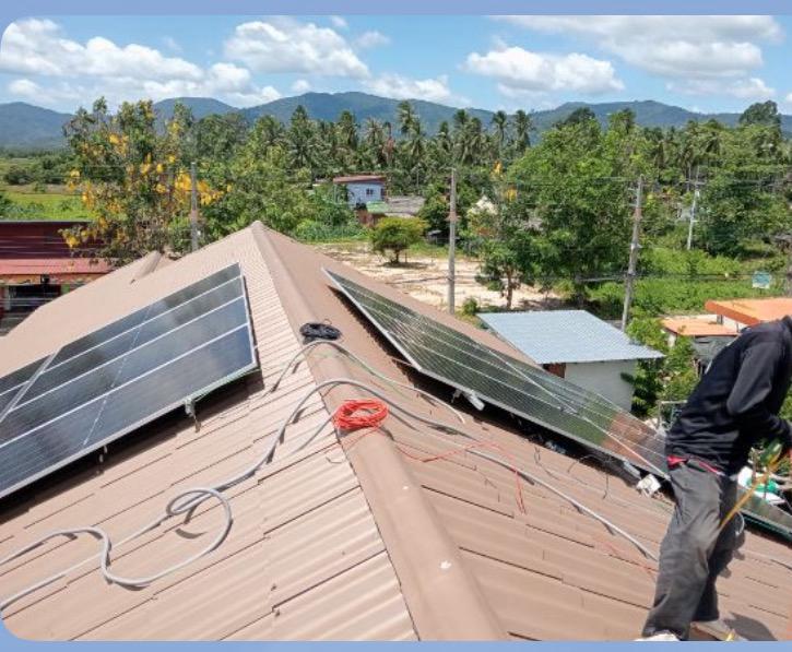 Solar installation in Khanom, Thailand